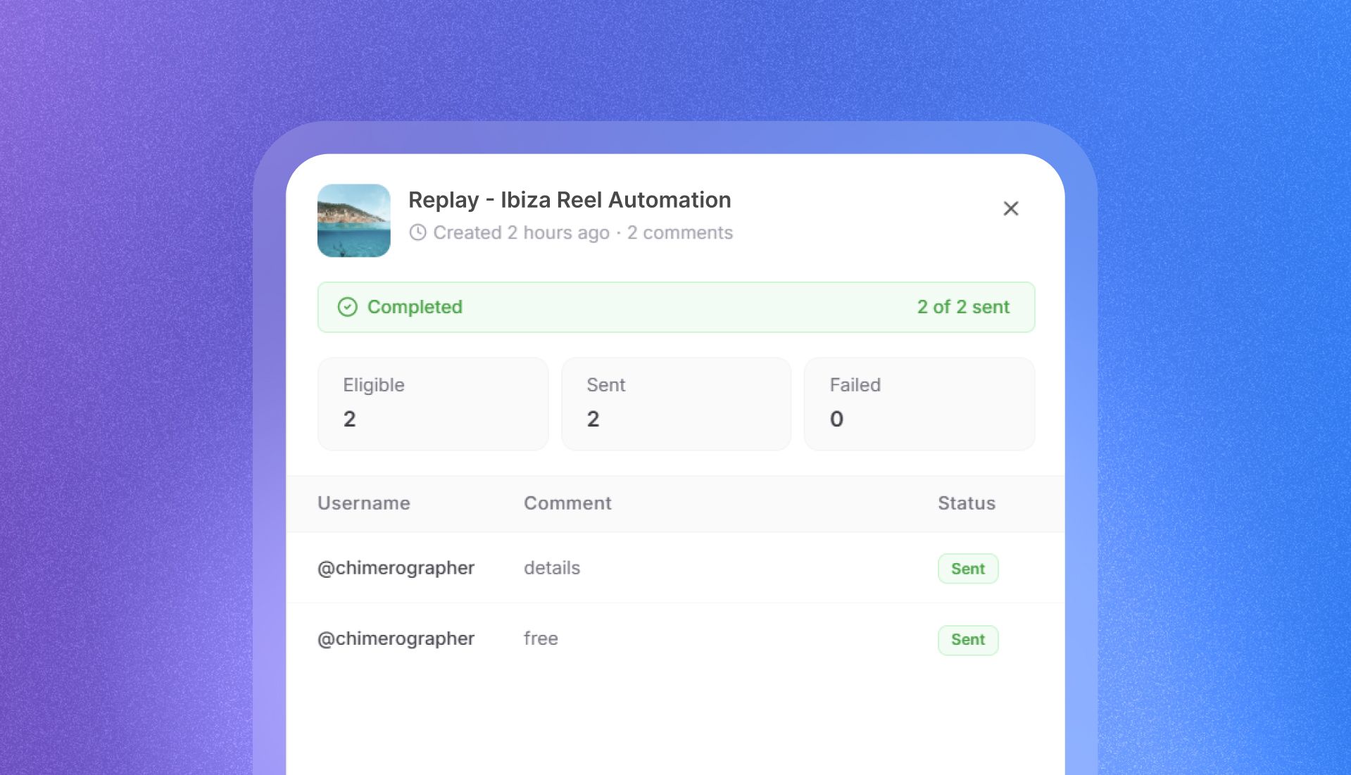 LinkPush Replay - Replay DMs are sent in a smart queue to stay within Instagram's 200 DM/hour limit
